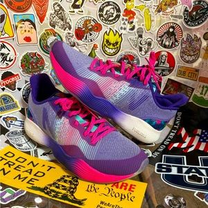 New Balance Player Edit Coco athletic shoes, basketball shoes- purple and pink